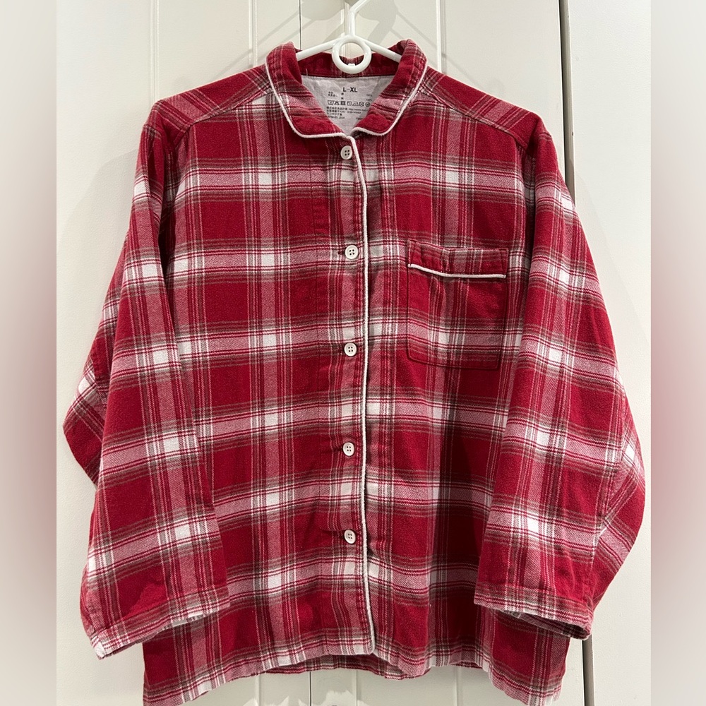 Muji flannel top